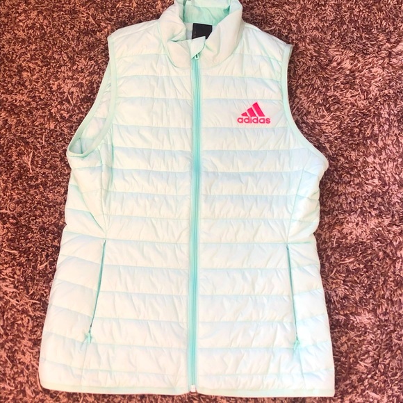 Adidas Mint Green Puffy Tennis Vest (US Women’s Size S) - Picture 2 of 7